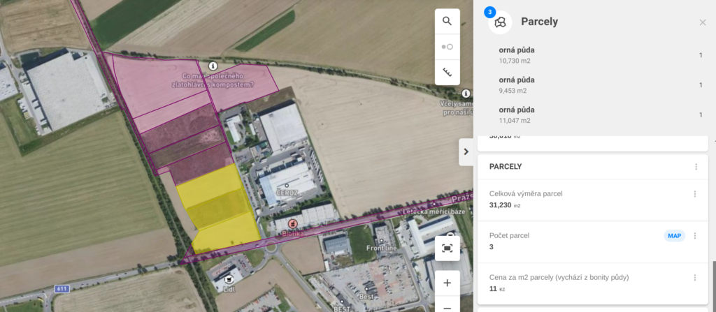 Hledání pozemků efektivně pomocí mapové aplikace